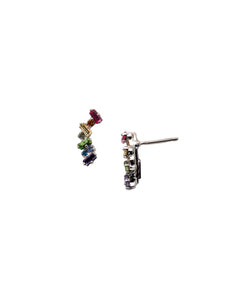 Sorrelli Prism Dotted Line Ear Crawler Stud Earrings