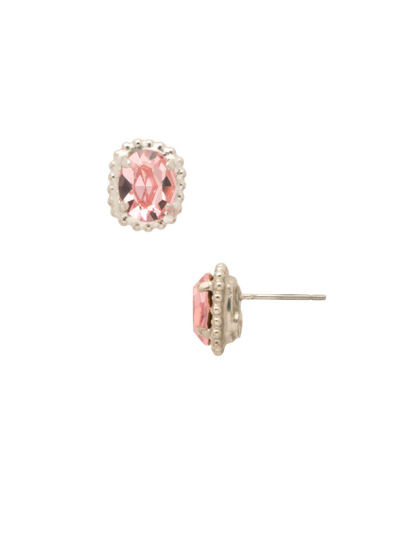 Sorrelli Misty Pink Oval-Cut Solitaire Stud Earrings