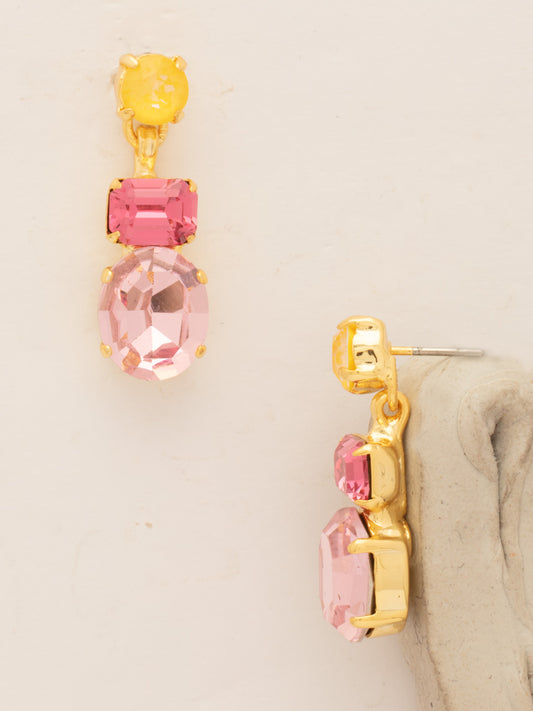 Sorrelli Pink Pineapple Forget-Me-Not Dangle Earring