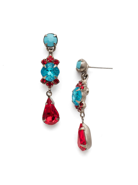 Sorrelli Ruby Moroccan Turquoise Saffron Post Drop Earring