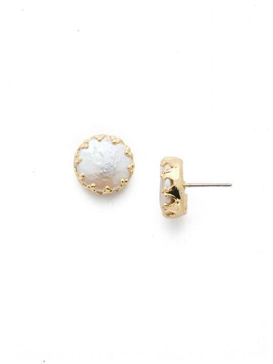 Sorrelli Polished Pearl Isabella Stud Earrings