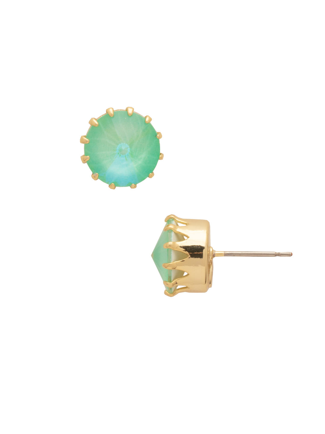 Sorrelli Mint Delite Regal Rivoli Stud Earrings