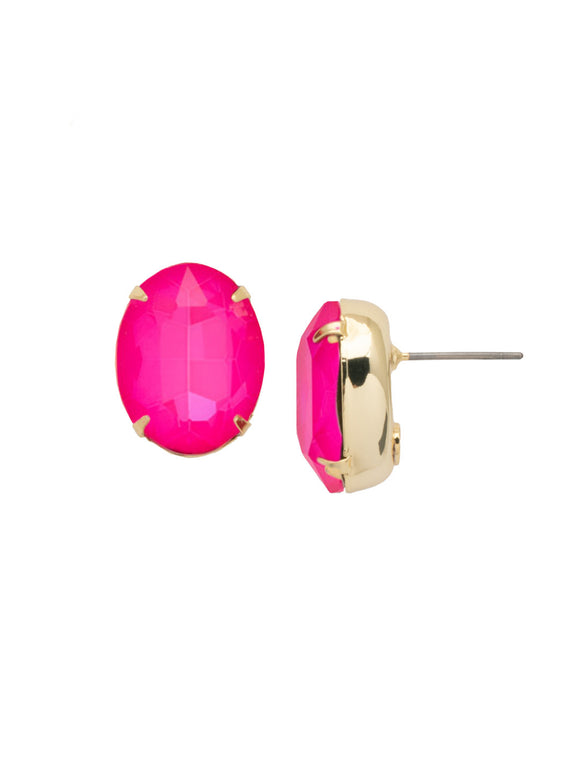 Sorrelli Electric Pink Leslie Stud Earrings