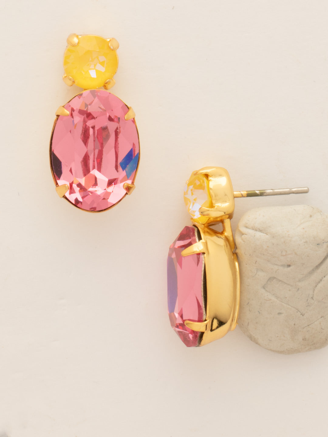 Sorrelli Pink Pineapple Briella Dangle Earrings