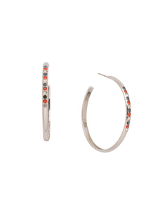 Sorrelli Battle Blue Bugsy Hoop Earrings