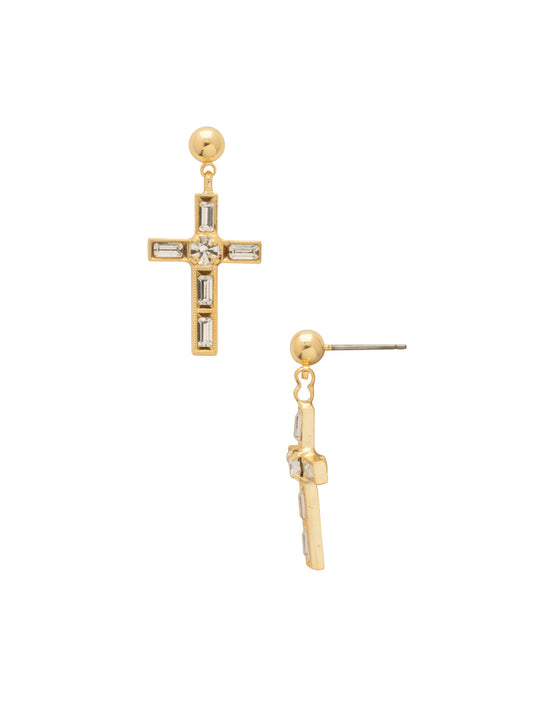 Sorrelli Crystal Cross Dangle Earrings