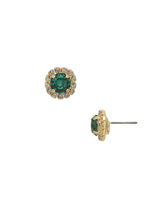 Sorrelli Emerald Haute Halo Stud Earring