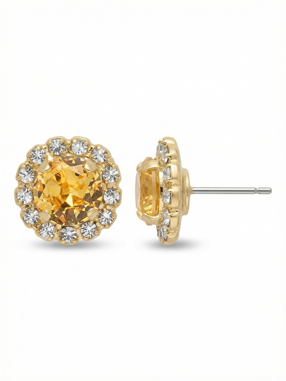 Sorrelli Light Topaz Haute Halo Stud Earring