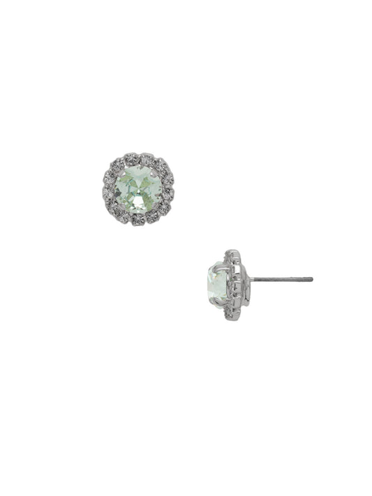 Sorrelli Aquamarine Haute Halo Stud Earring