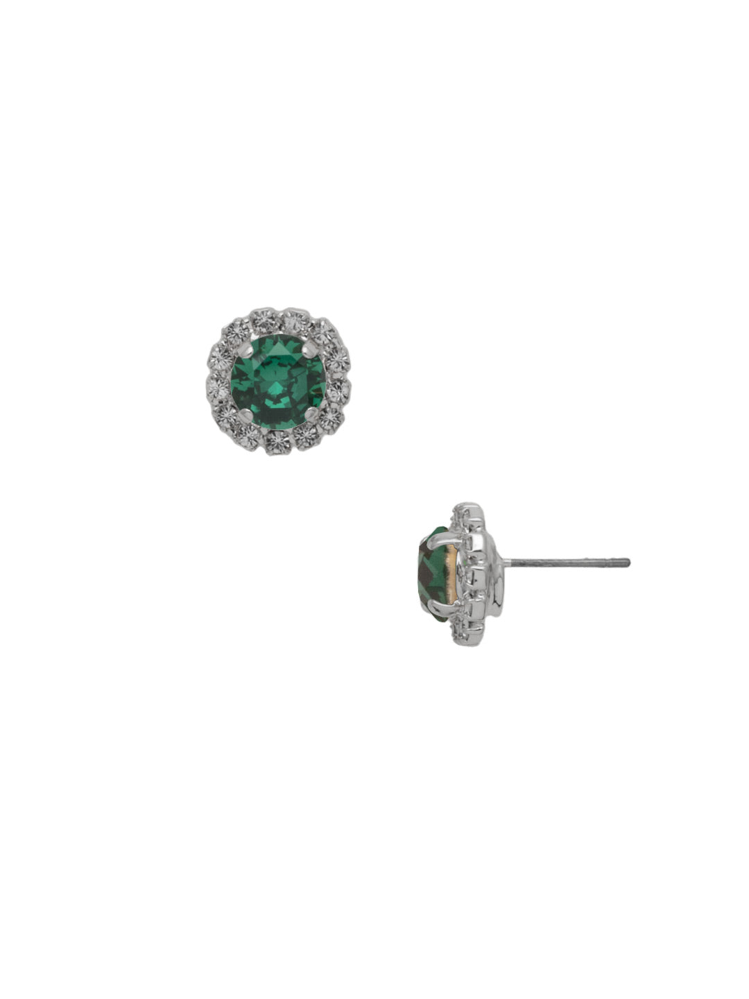 Sorrelli Emerald Haute Halo Stud Earring