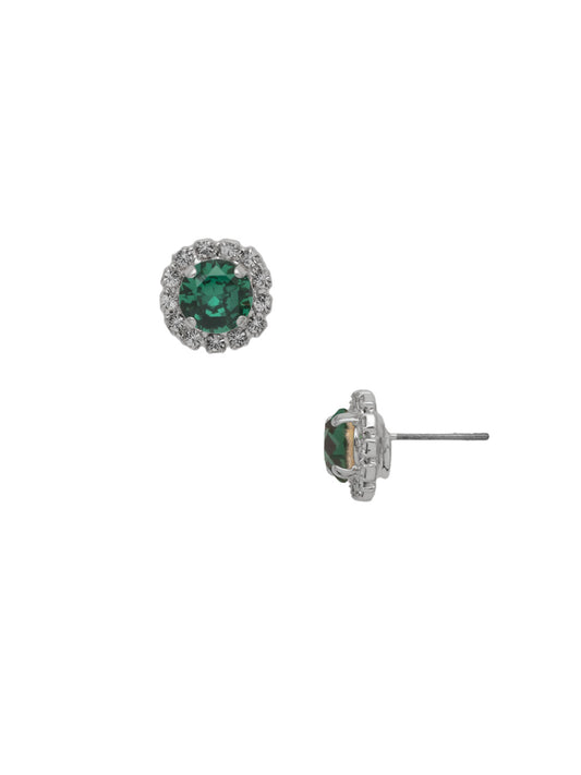 Sorrelli Emerald Haute Halo Stud Earring