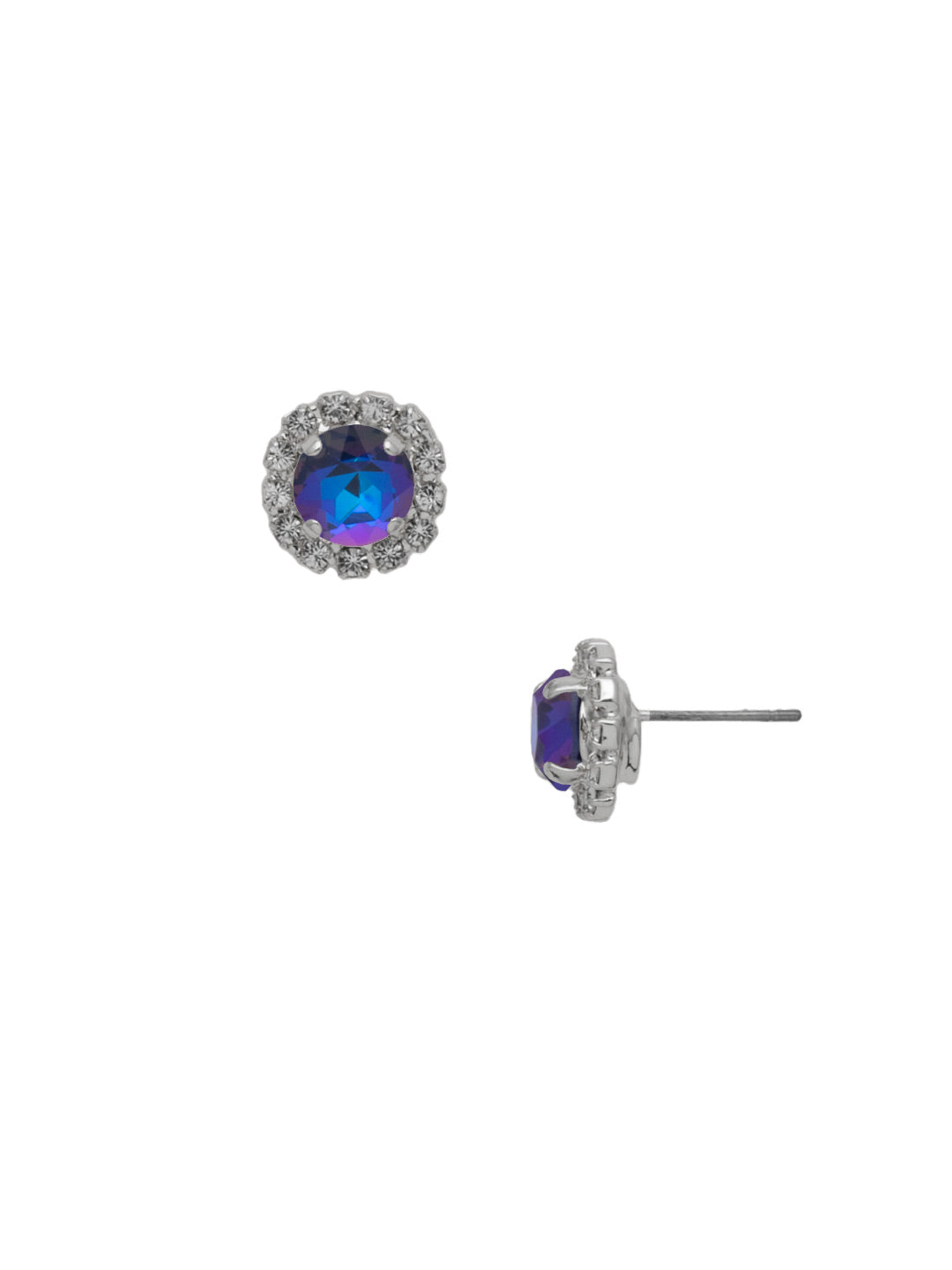 Sorrelli Royal Blue Delite Haute Halo Stud Earring