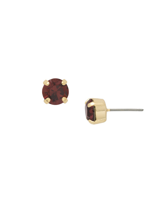 Sorrelli Burgundy Simple Stud Earrings