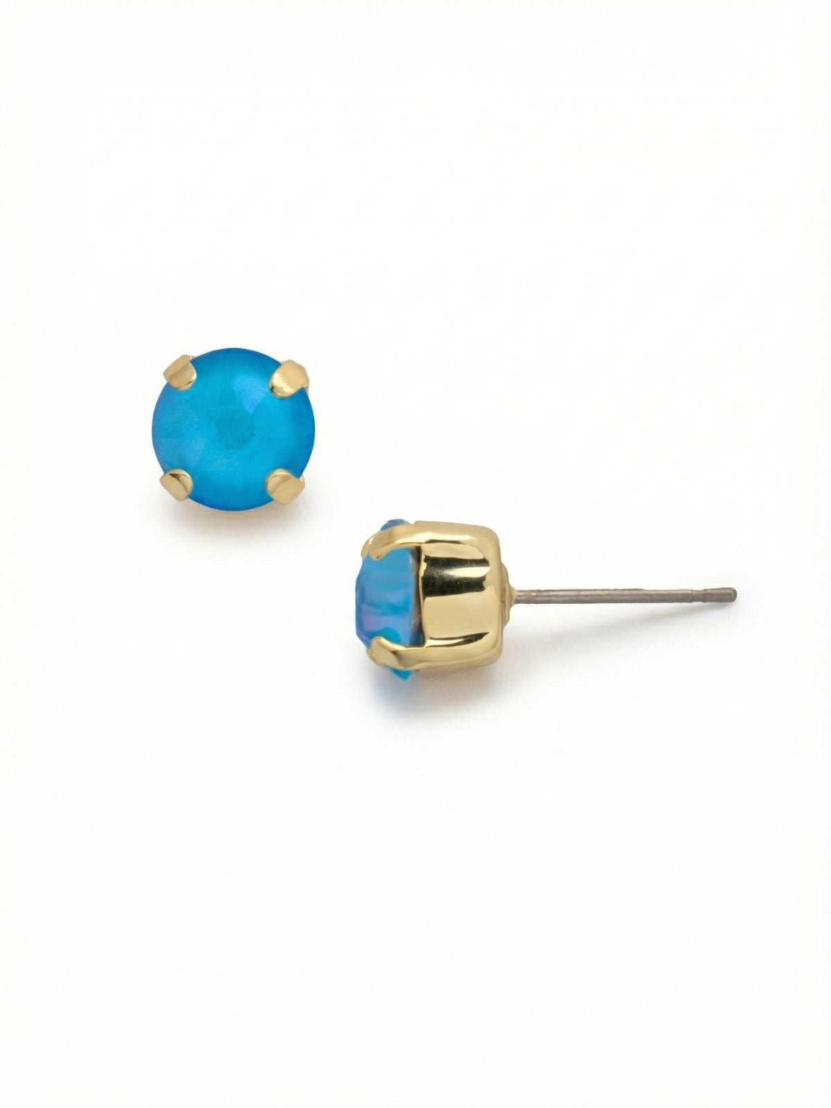 Sorrelli Electric Blue Shiny Simple Stud Earrings