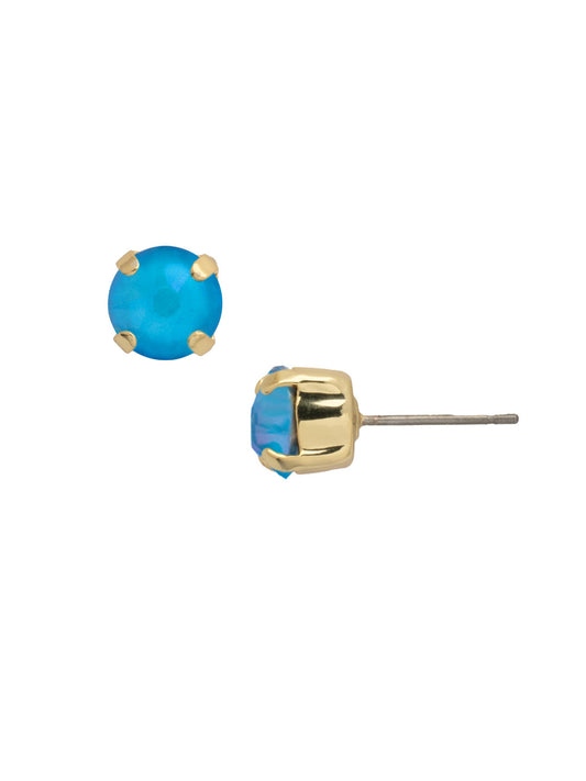 Sorrelli Electric Blue Shiny Simple Stud Earrings