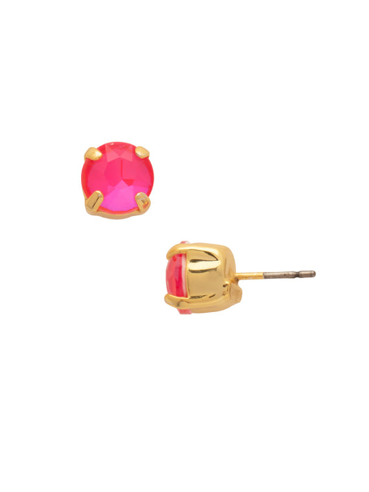 Sorrelli Electric Pink Simple Stud Earrings