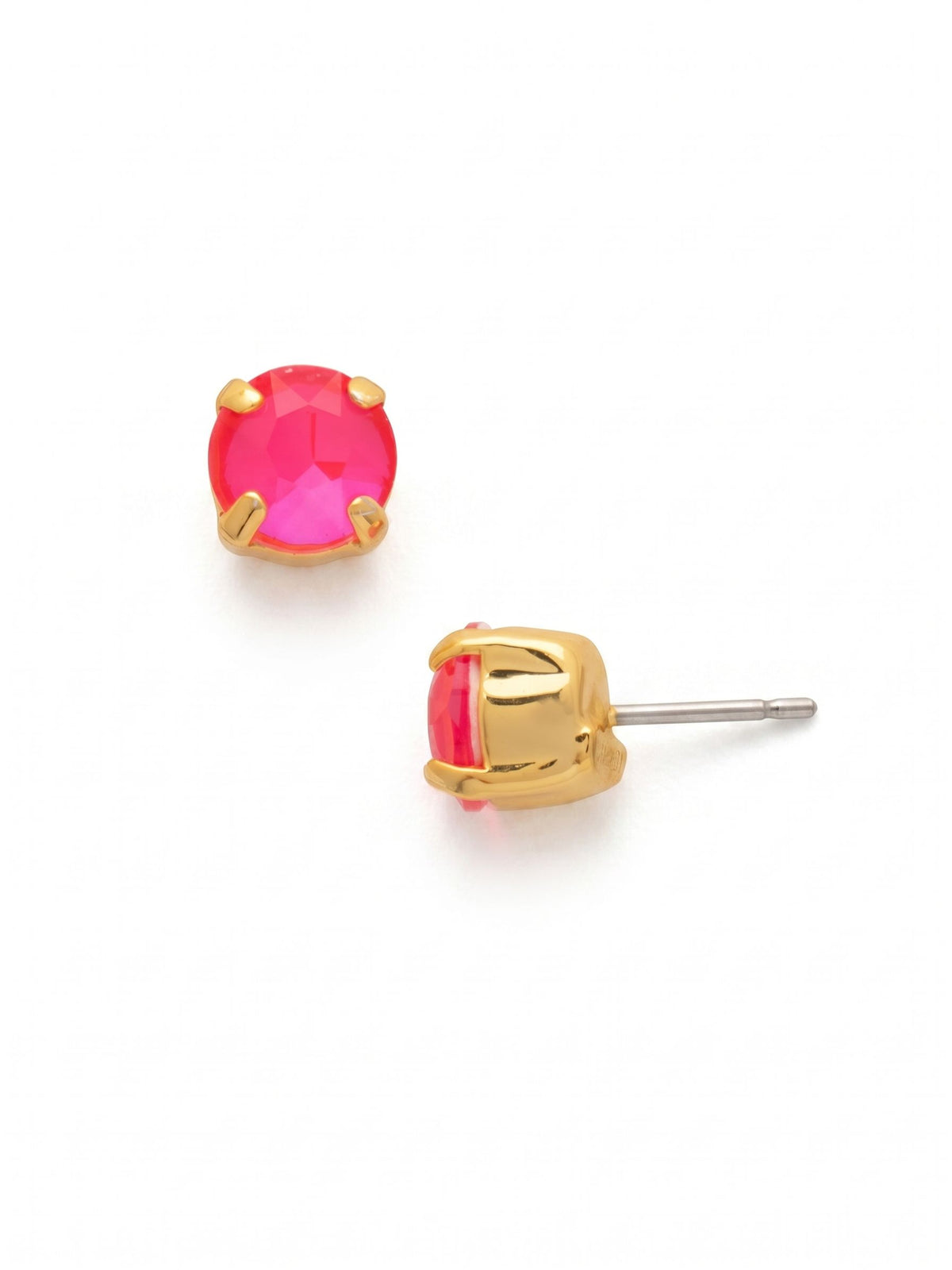 Sorrelli Electric Pink Simple Stud Earrings