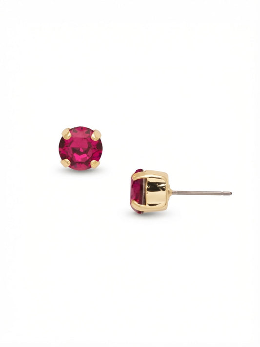 Sorrelli Fuchsia Simple Stud Earrings