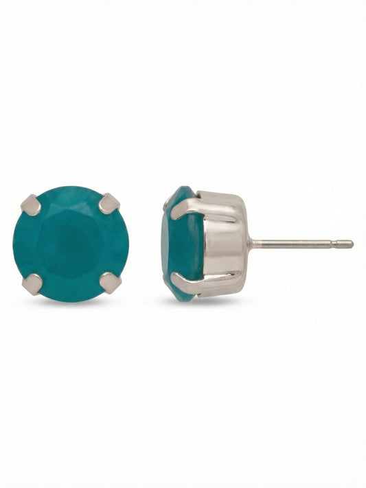 Sorrelli Frosted Blue Zircon Simple Stud Earrings