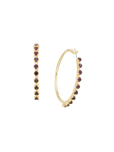 Sorrelli Merlot Bessie Hoop Earrings