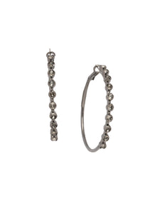 Sorrelli Black Diamond Bessie Hoop Earrings