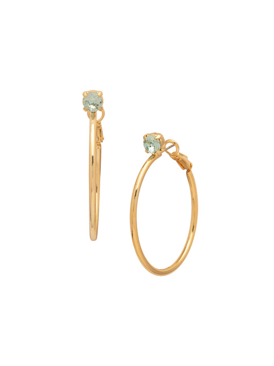Sorrelli Aquamarine Mini Serafina Hoop Earrings