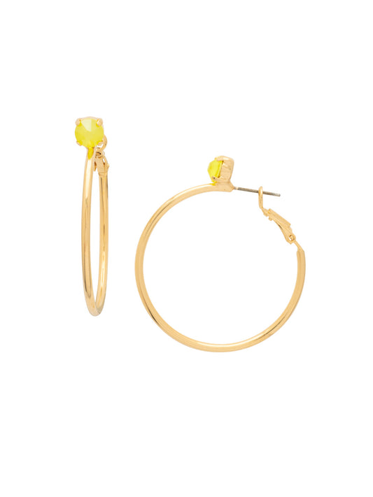 Sorrelli Electric Yellow Mini Serafina Hoop Earrings