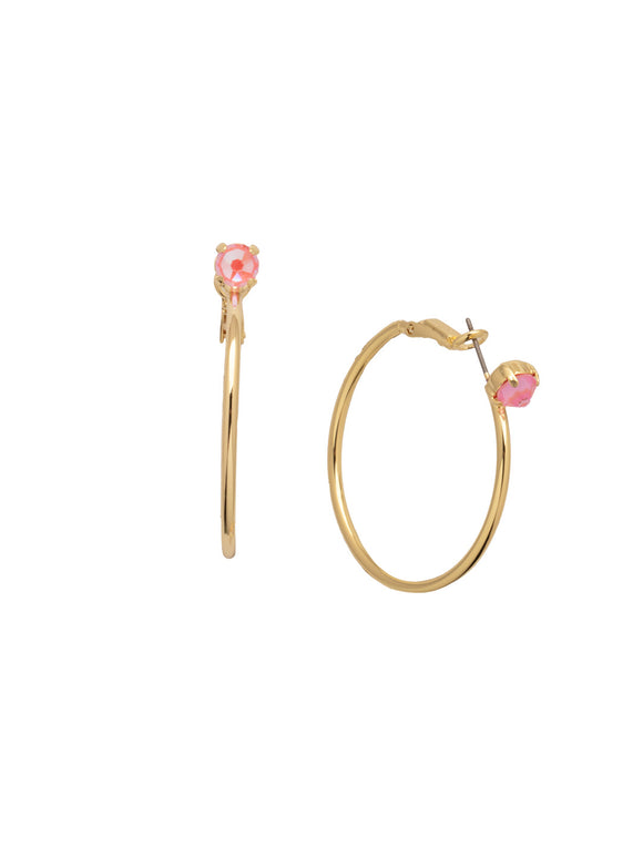 Sorrelli Light Rose Delite Mini Serafina Hoop Earrings