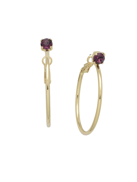 Sorrelli Merlot Mini Serafina Hoop Earrings