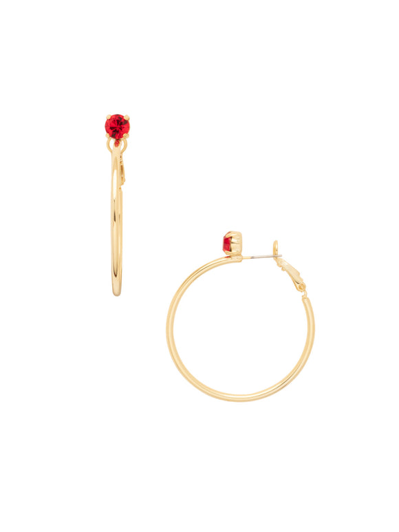 Sorrelli Red Carpet Mini Serafina Hoop Earrings