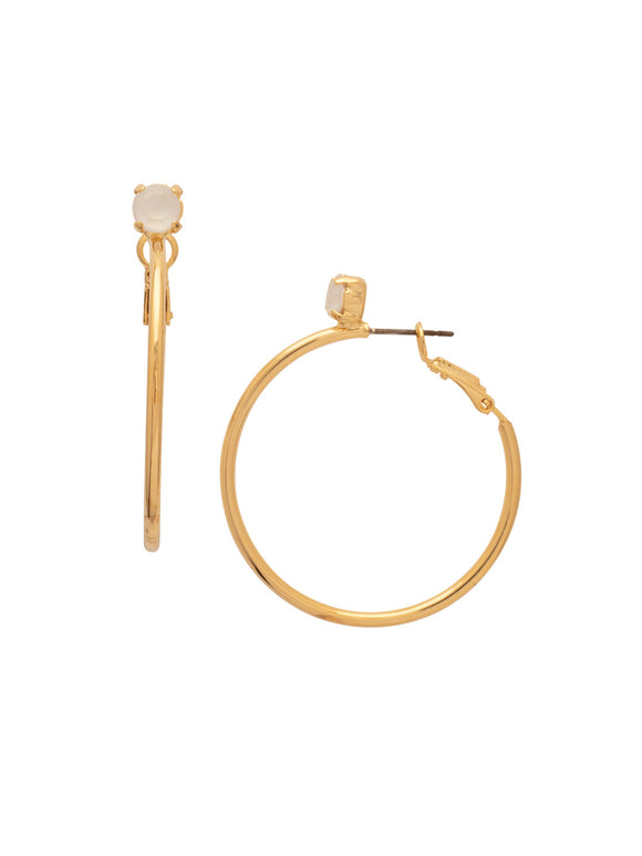 Sorrelli Ultra White Mini Serafina Hoop Earrings