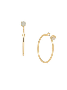 Sorrelli White Opal Mini Serafina Hoop Earrings