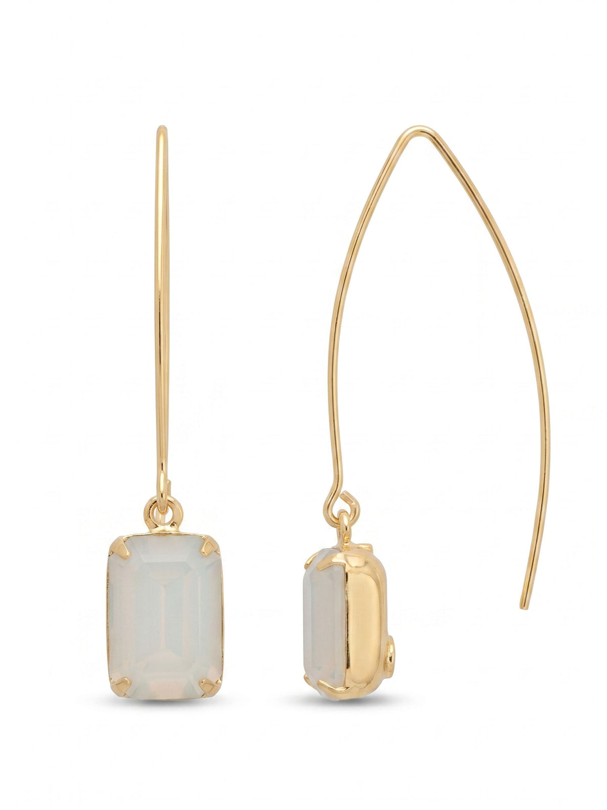 Sorrelli White Opal Bobbi Threader Dangle Earrings