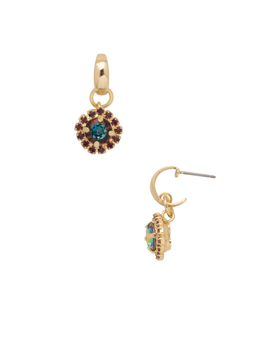 Sorrelli Volcano Haute Halo Huggie Dangle Earrings