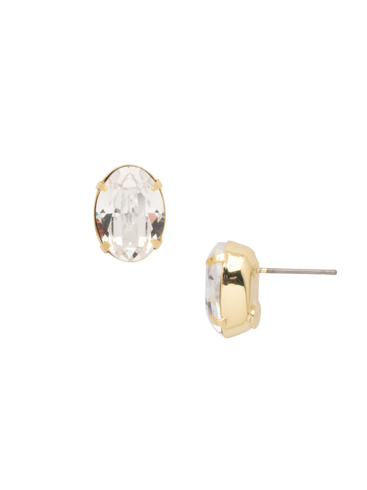Sorrelli Crystal Oval Cut Stud Earrings