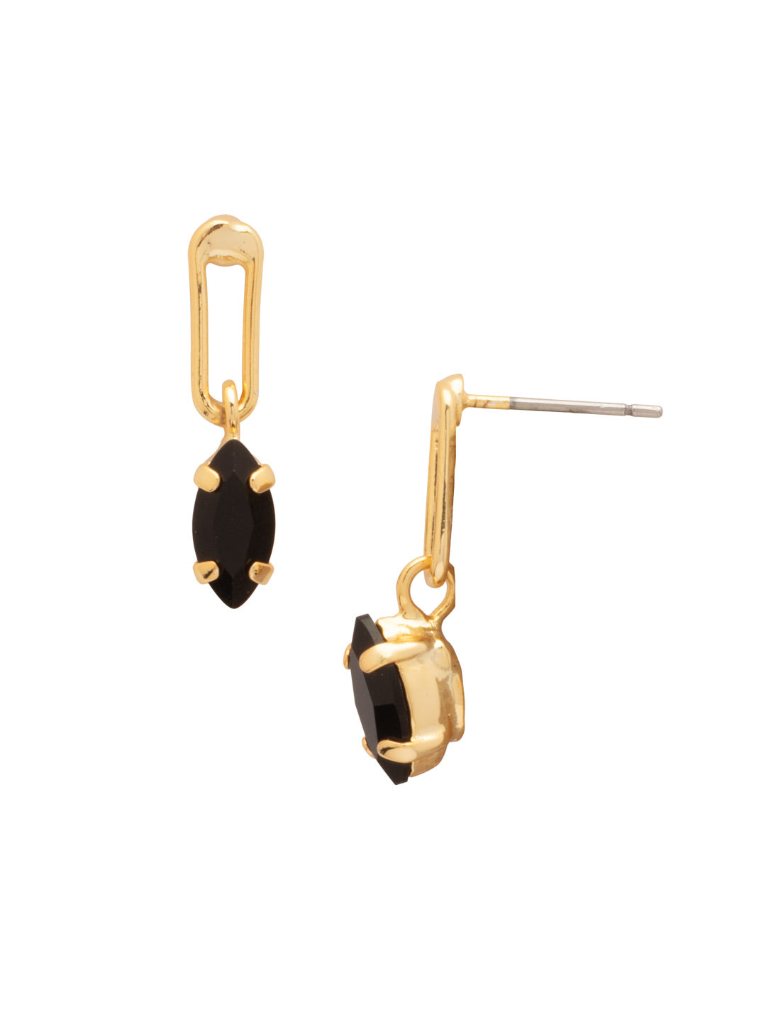 Sorrelli Jet Clarissa Chain Link Dangle Earrings