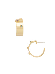 Sorrelli Berry Crush Dani Star Studded Hoop Earrings