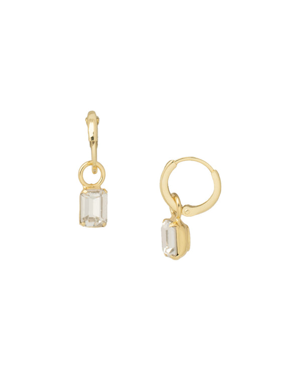 Sorrelli Crystal Mini Emerald Huggie Hoop Earrings