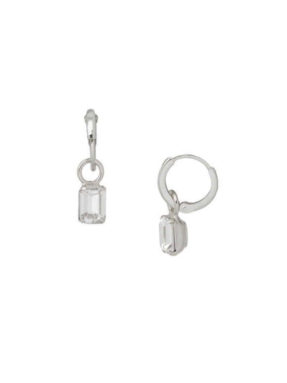 Sorrelli Crystal Mini Emerald Huggie Hoop Earrings