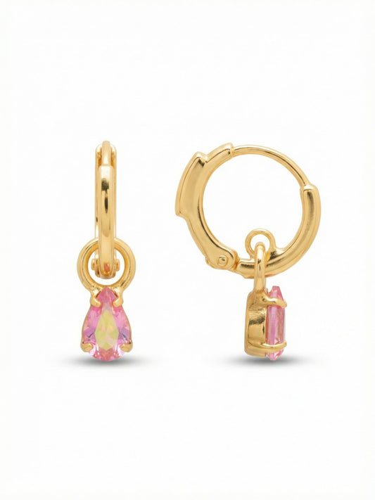 Sorrelli Rose AB Indie Huggie Hoop Earrings