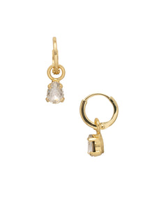 Sorrelli Crystal Petite Pear Huggie Hoop Earrings