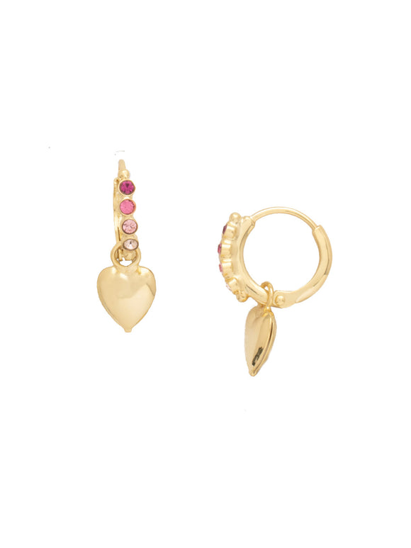 Sorrelli Big Flirt Mini Heart Embellished Huggie Hoop Earrings