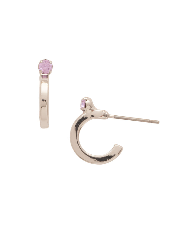 Sorrelli Lilac Champagne Mini Studded Hoop Earrings