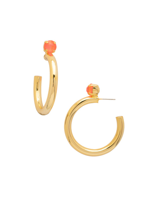 Sorrelli Electric Hyacinth Keeley Studded Hoop Earrings