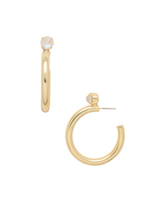 Sorrelli Icicle Keeley Studded Hoop Earrings