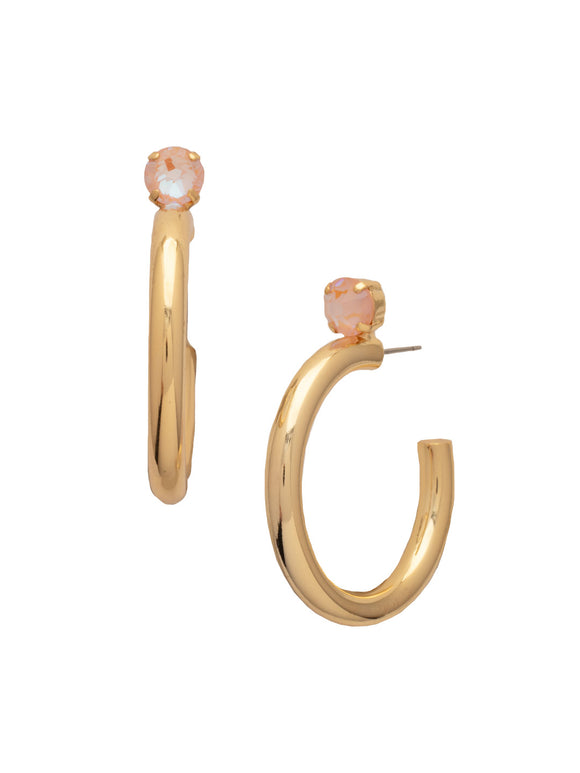 Sorrelli Peach Delite Keeley Studded Hoop Earrings