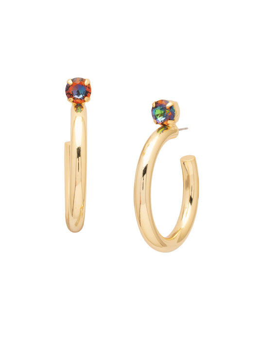 Sorrelli Volcano Keeley Studded Hoop Earrings