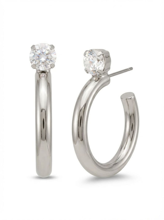 Sorrelli Crystal Keeley Studded Hoop Earrings