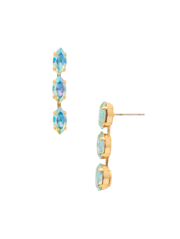 Sorrelli Aqua Aurora Borealis Trielle Dangle Earrings