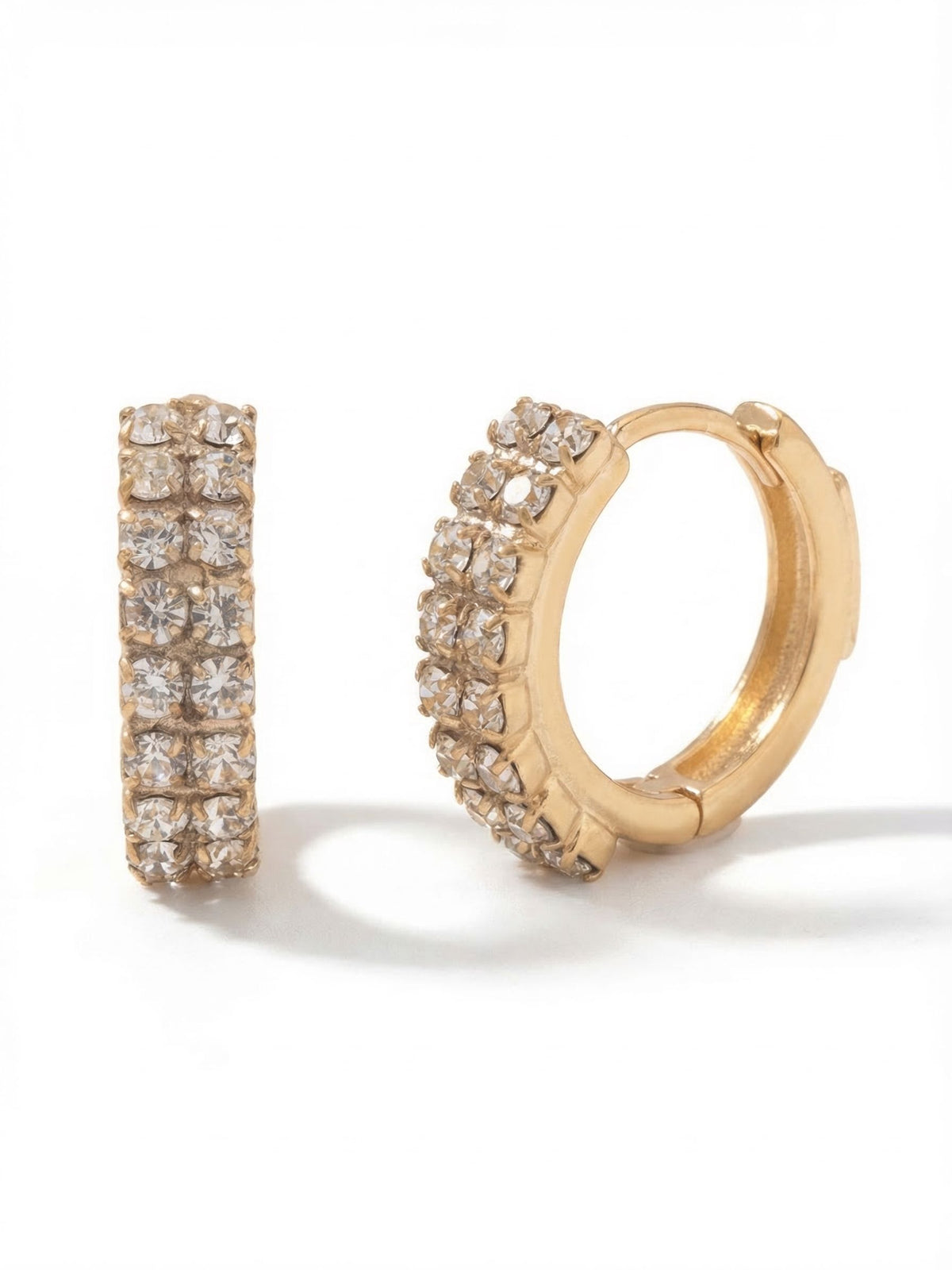 Sorrelli Crystal Double Crystal Huggie Hoop Earrings